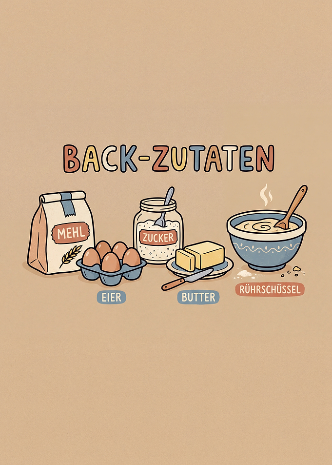 Baking Ingredients Illustration