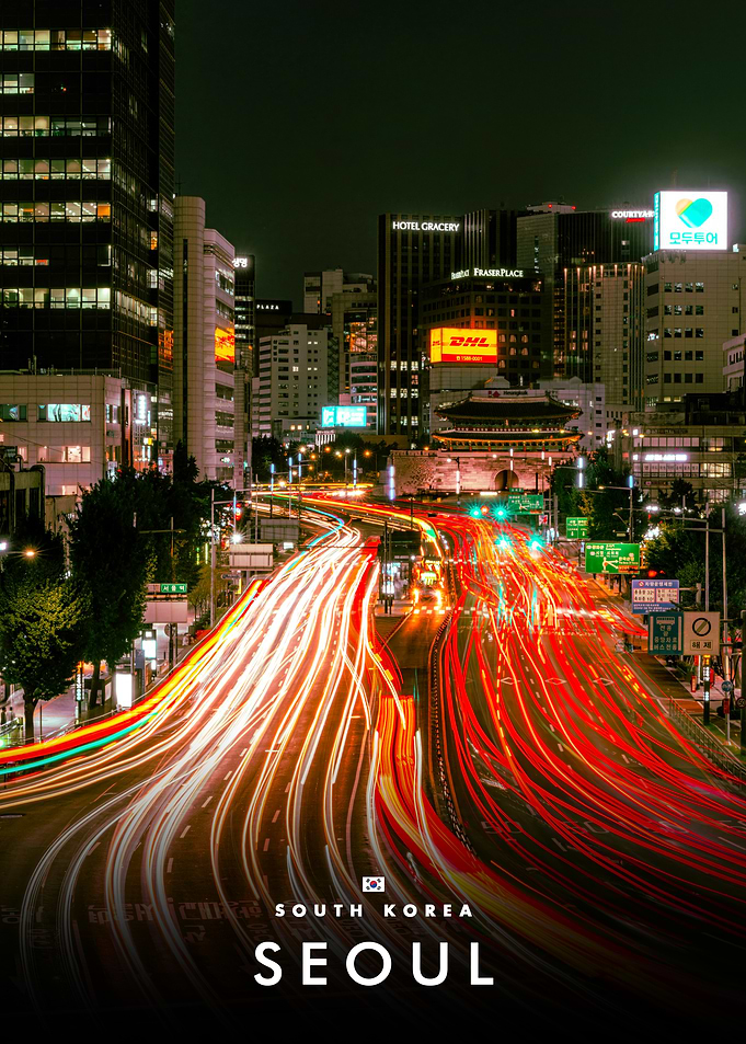 Seoul Night Cityscape Long Exposure