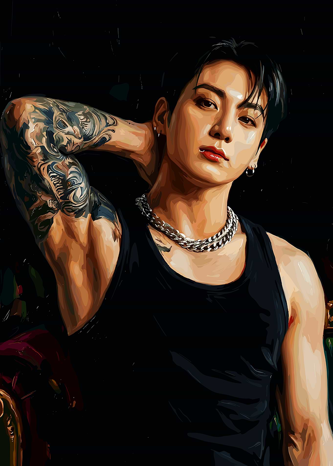 Jungkook BTS Digital Portrait Art