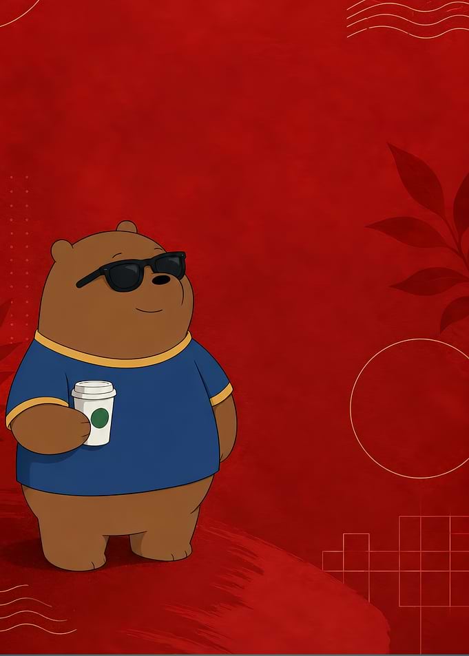 Grizzly Bear with Coffee