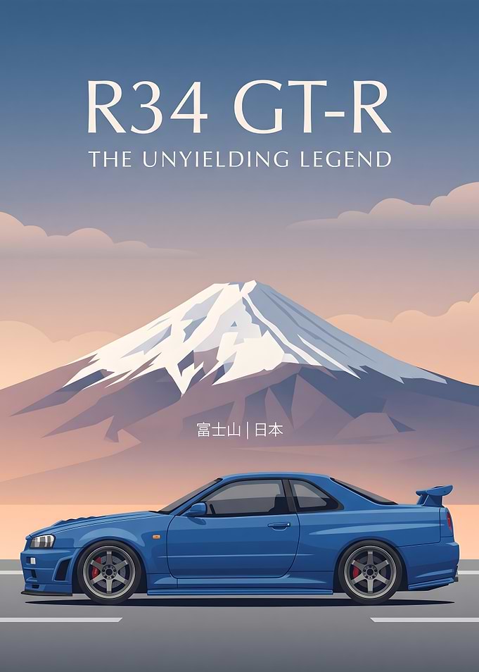 Nissan Skyline R34 GT-R Poster