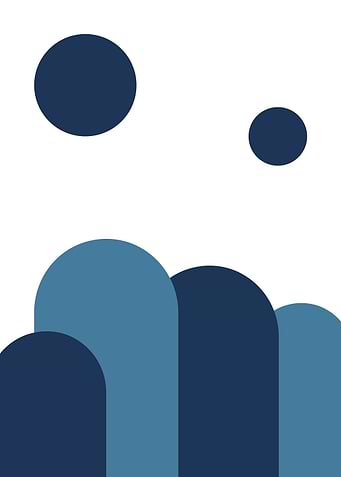 Minimalist Abstract Blue Landscape