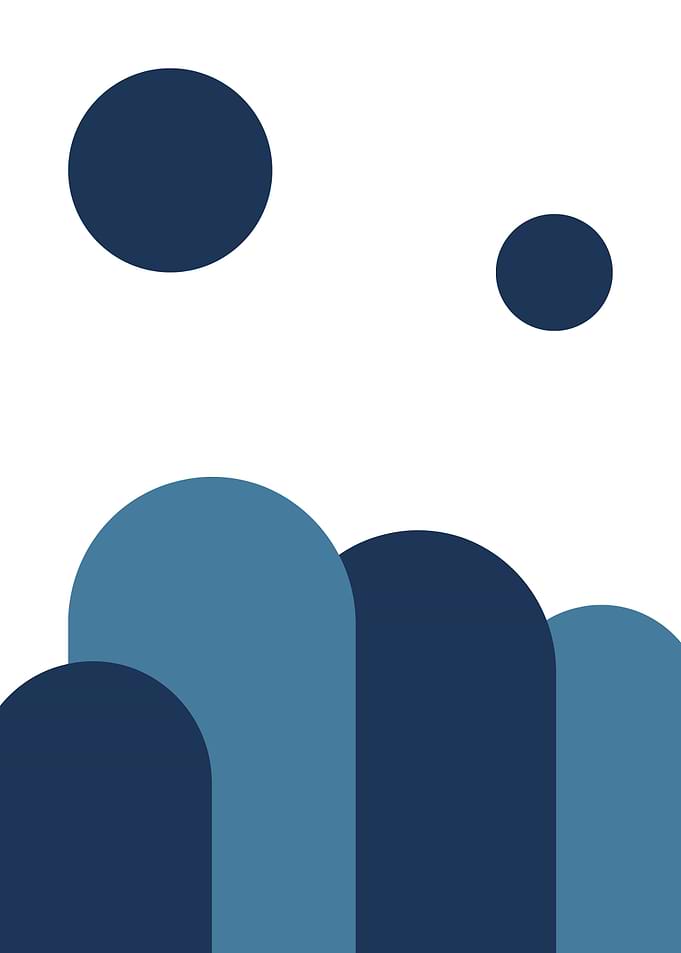 Minimalist Abstract Blue Landscape