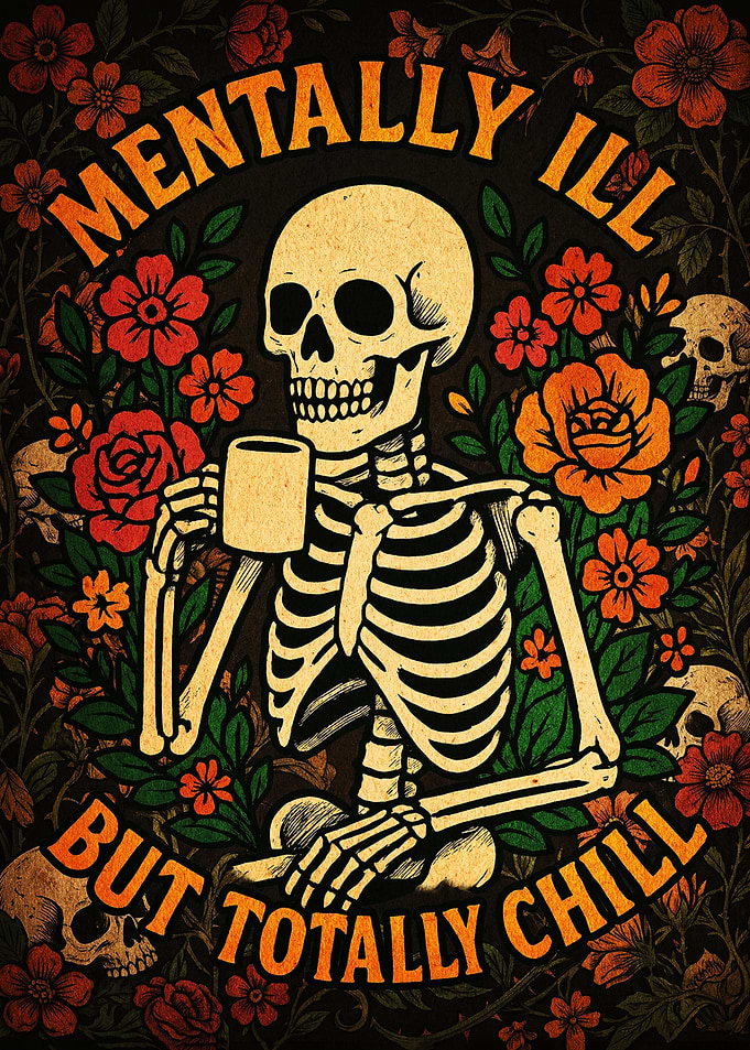 Mentally Ill But Totally Chill Skeleton