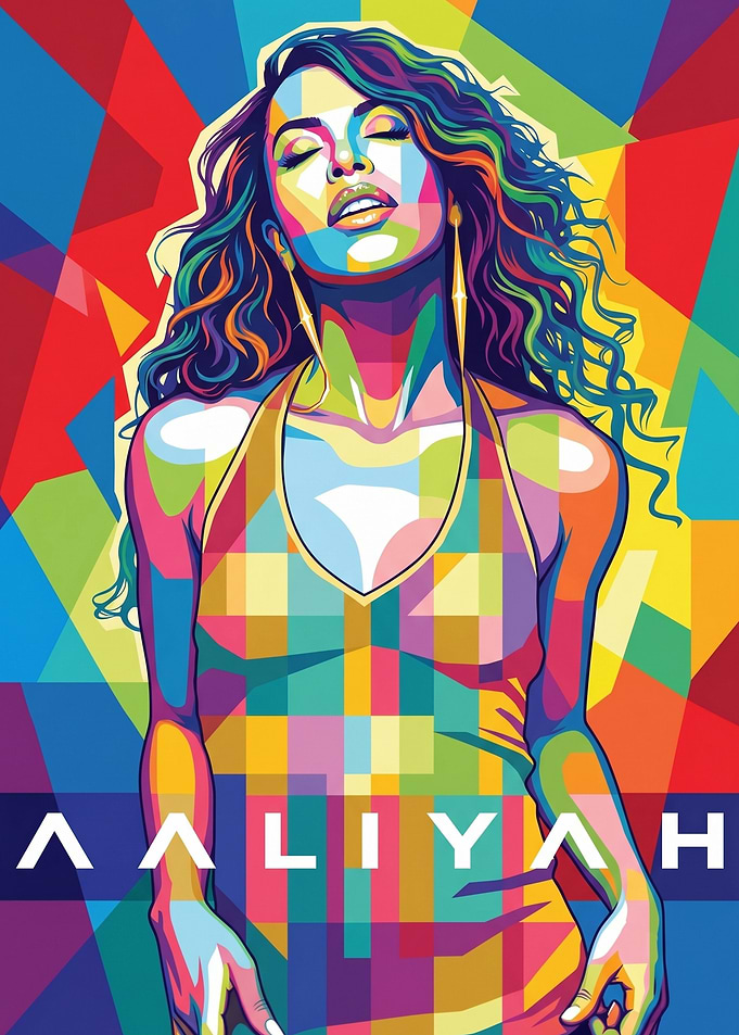 Aaliyah Pop Art Portrait