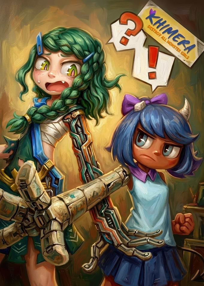 Khimera Destroy All Monster Girls Art