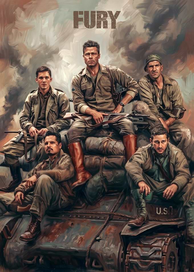 Fury Movie Tank Crew Poster