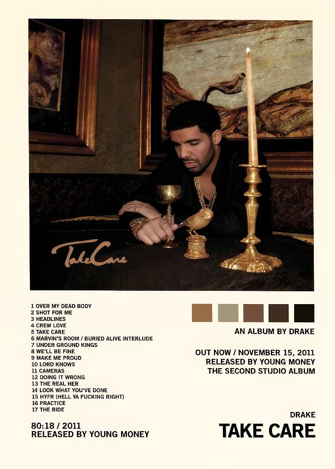 Drake Take Care Album Poster