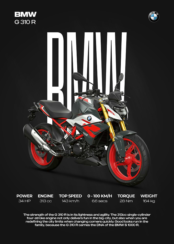 BMW G 310 R Motorcycle Poster