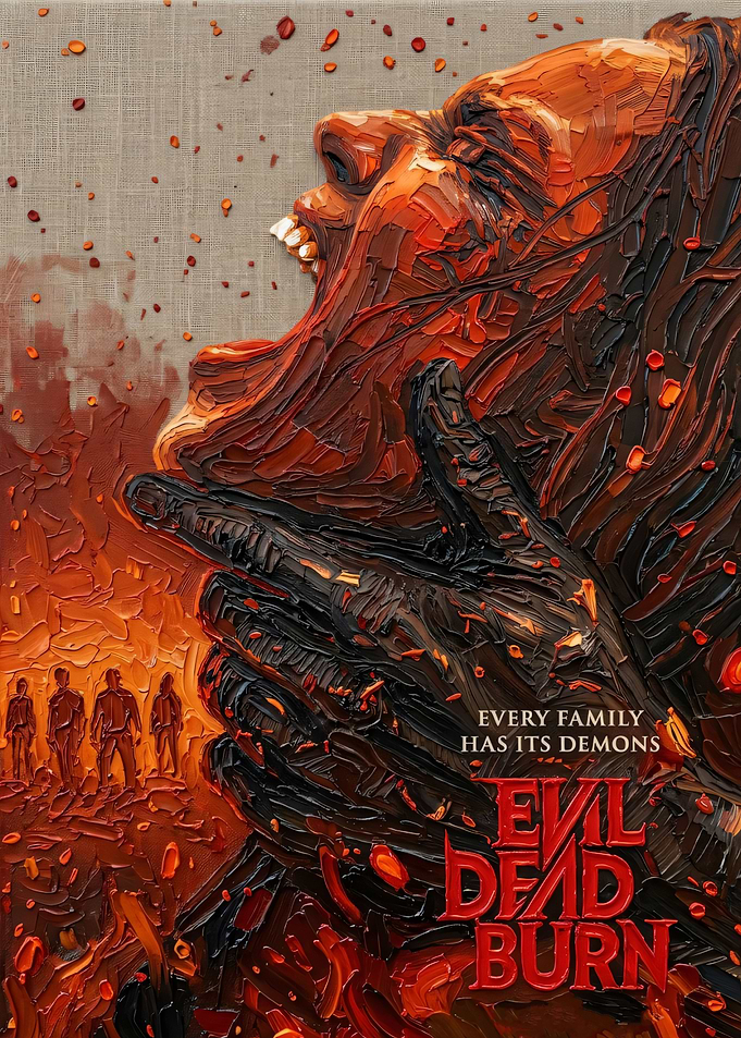 Evil Dead Burn Oil Painting Poster