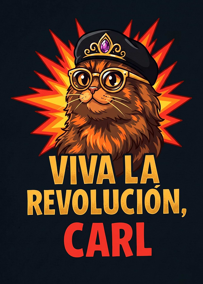 Funny Cat Viva La Revolucion Carl