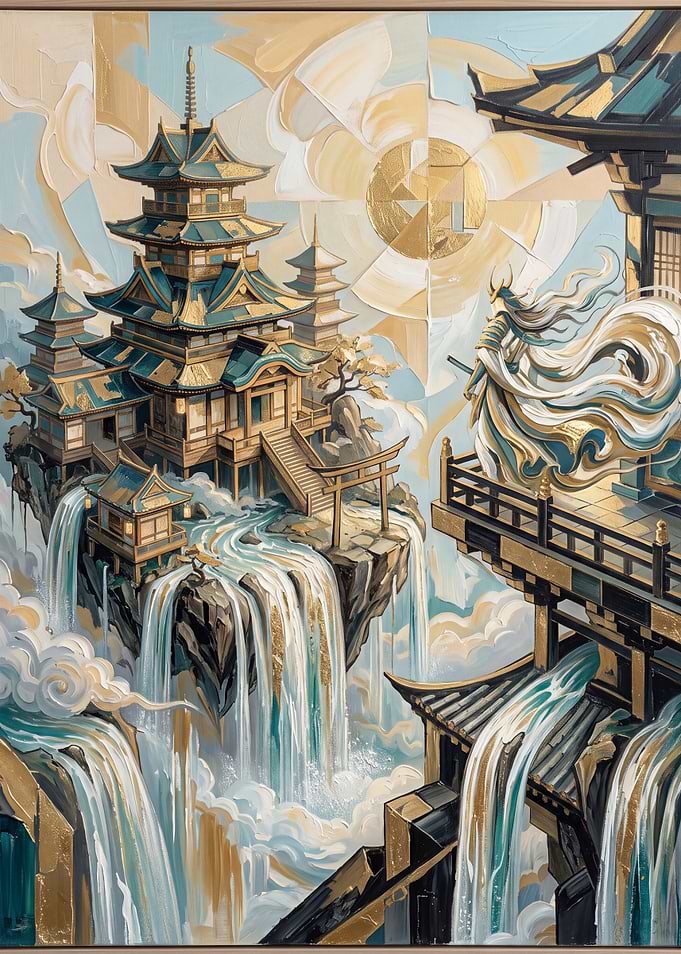 Floating Temple and Celestial Warrior