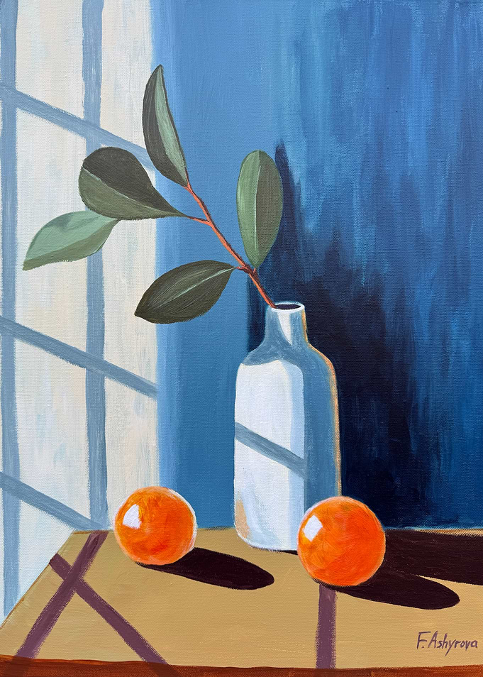 Still Life with Oranges and Vase