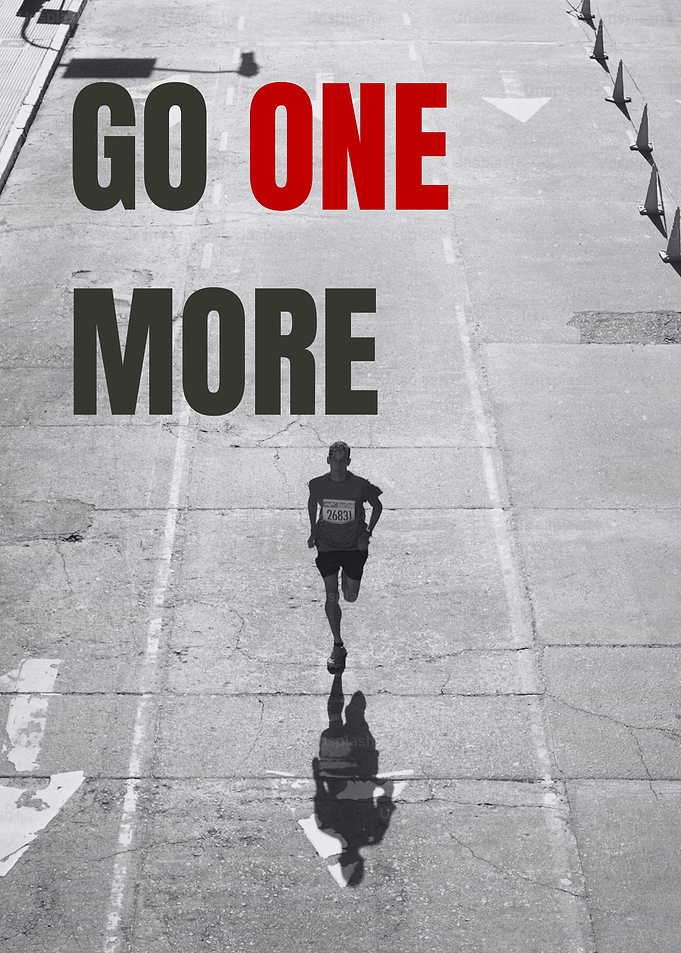 Go One More Motivational Running Poster