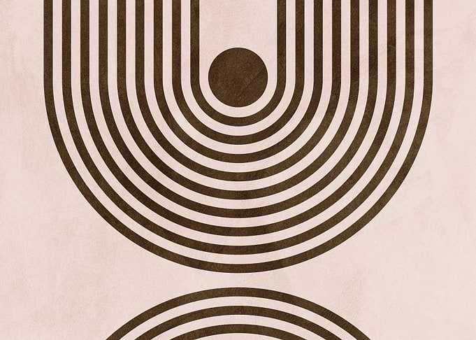 Minimalist Abstract Geometric Arch Art