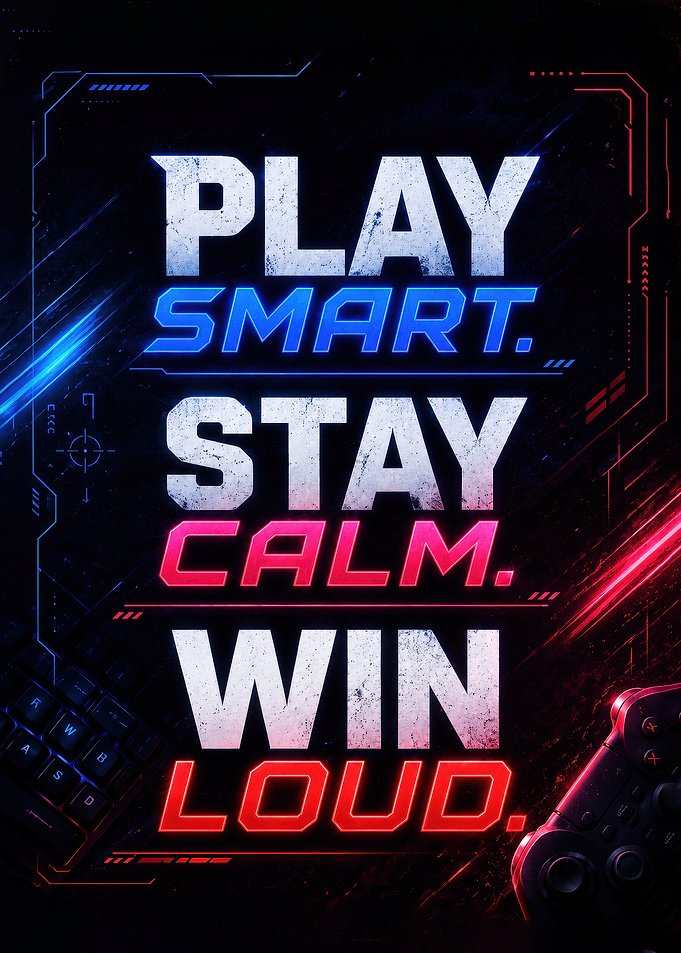 Gaming Motivational Poster Play Smart