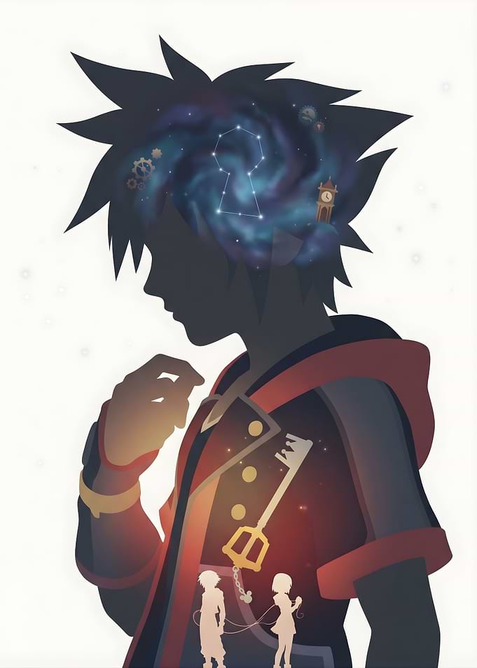 Kingdom Hearts Sora Silhouette Art