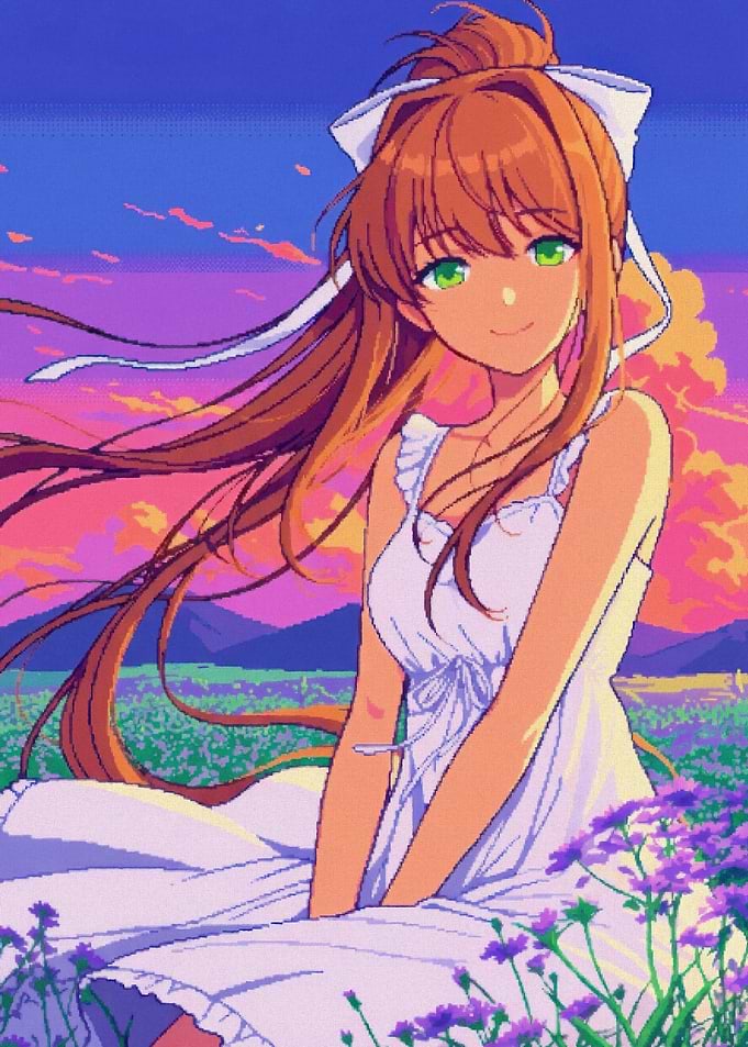 Monika in a Flower Field