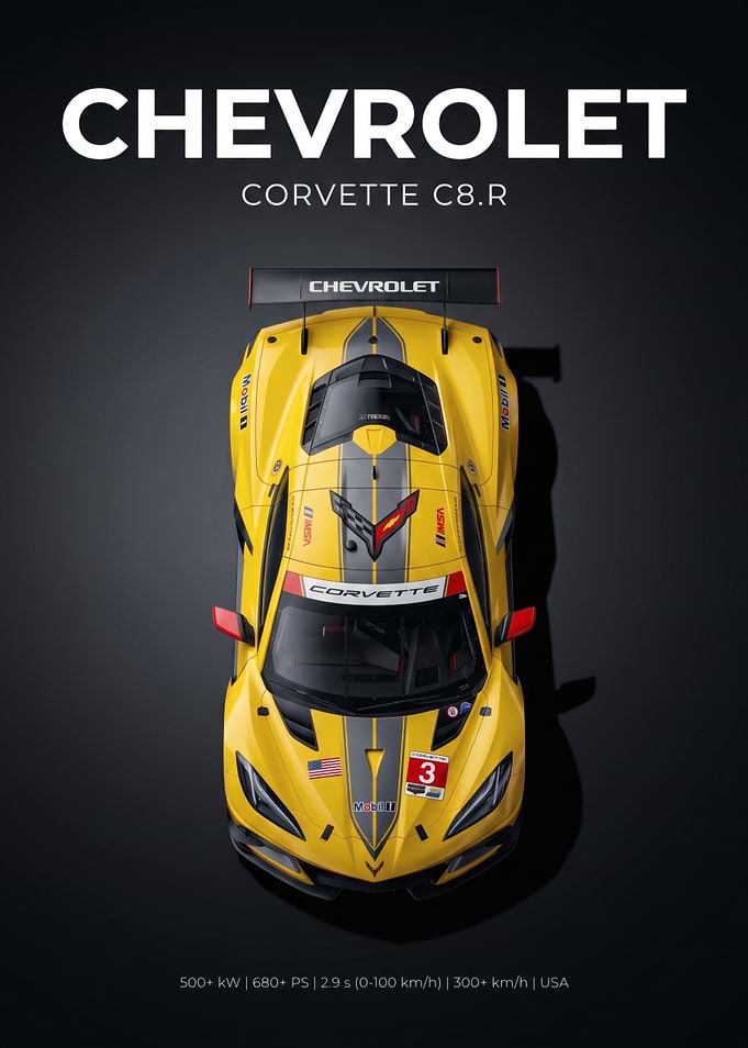 Chevrolet Corvette C8.R Racing Poster