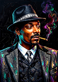 Snoop Dogg Portrait Oil Painting