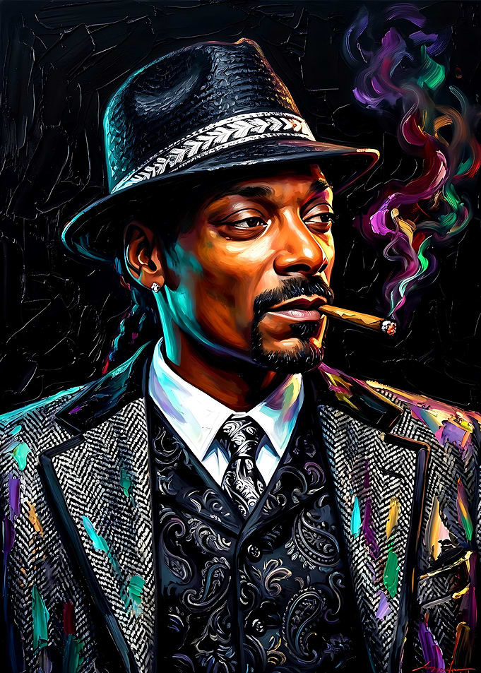 Snoop Dogg Portrait Oil Painting