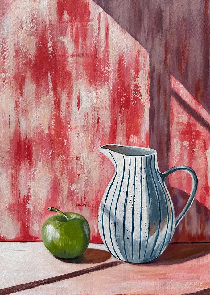 Still Life with Apple and Pitcher