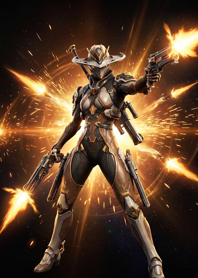 Futuristic Space Cowboy Gunslinger