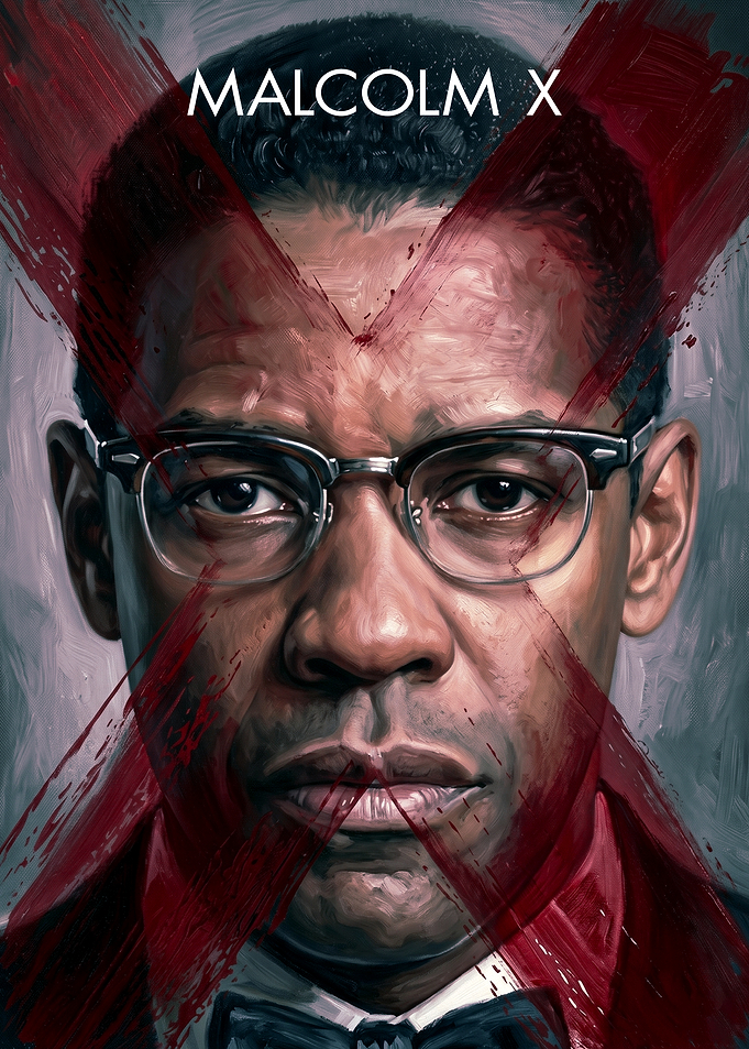 Malcolm X Denzel Washington Portrait