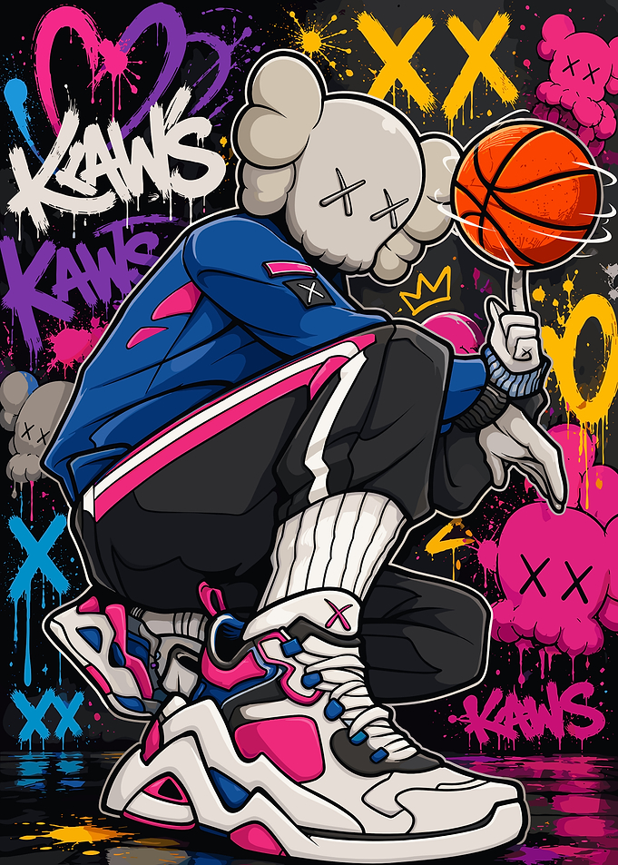 KAWS Streetwear Basketball Urban Art