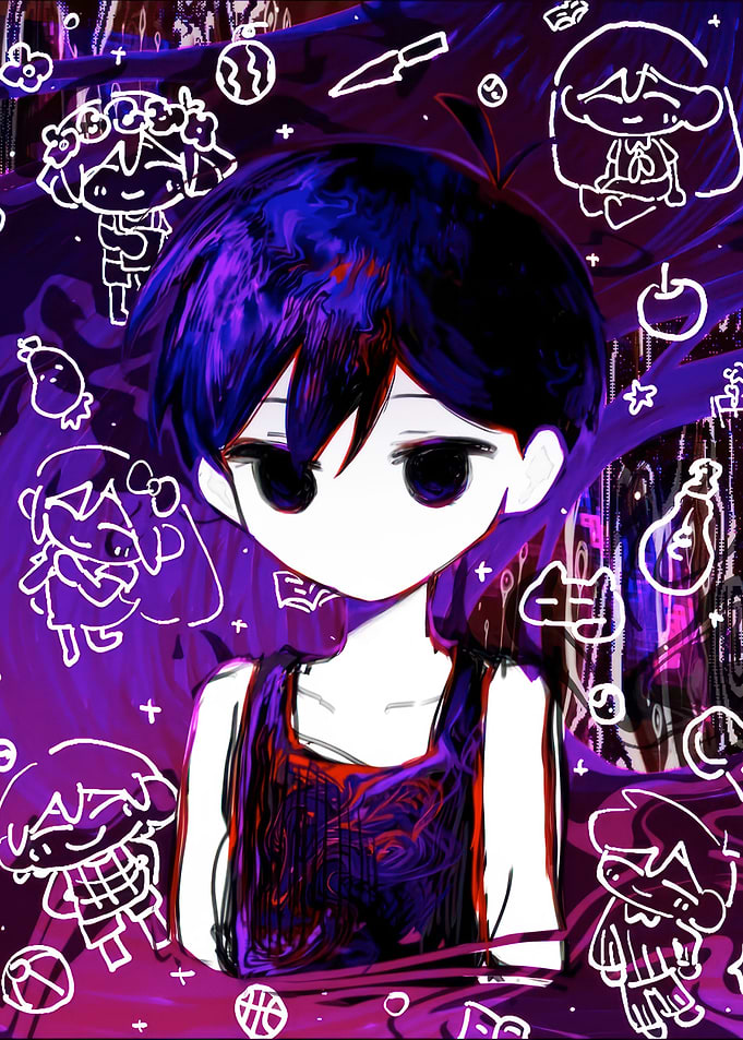 Omori Character Digital Art Illustration