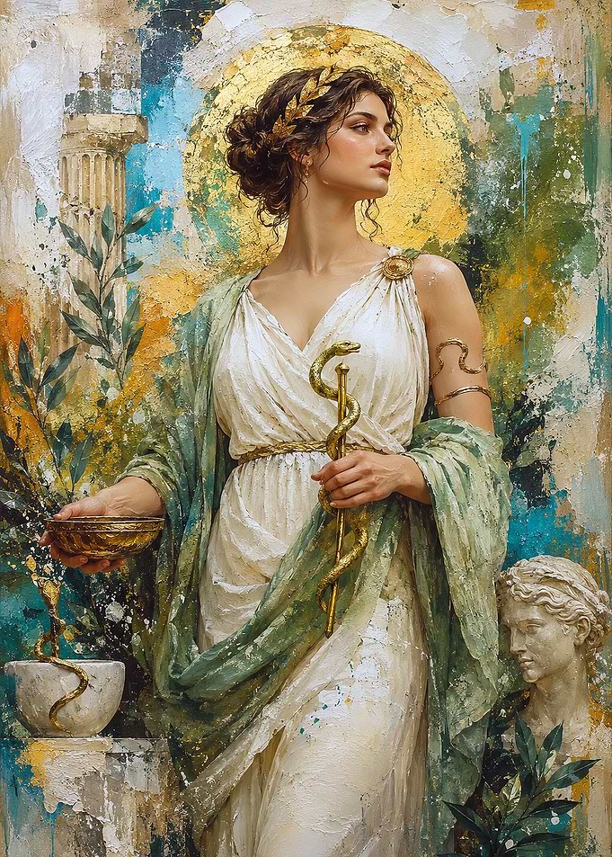 Hygieia Goddess of Health Painting