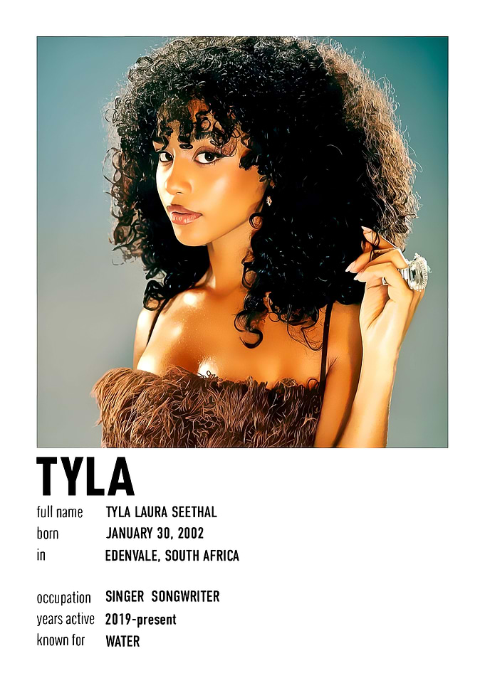 Tyla Minimalist Celebrity Poster