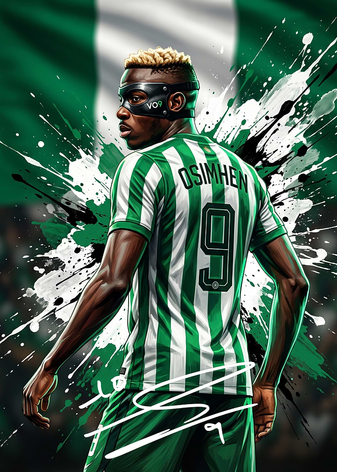 Victor Osimhen Nigeria Soccer Art