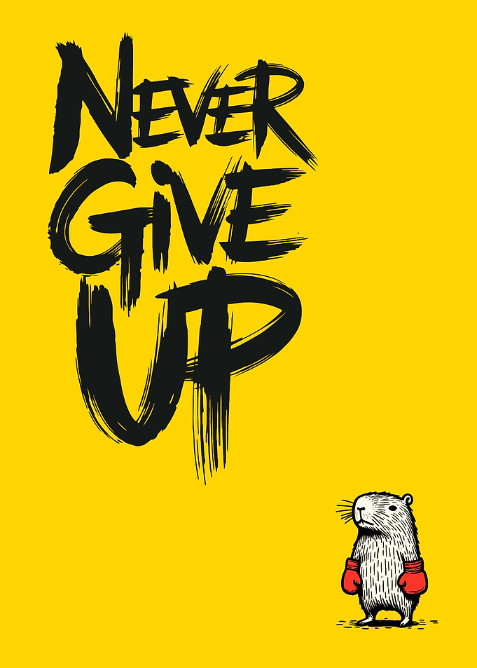Never Give Up Boxing Capybara