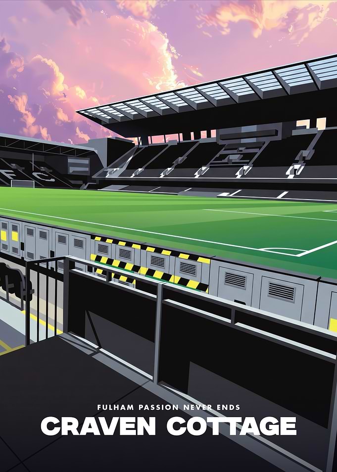 Craven Cottage Stadium Art Print