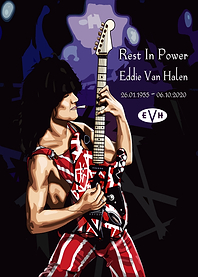 Eddie Van Halen Tribute Poster