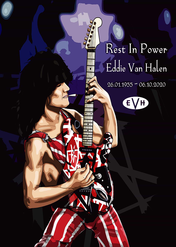 Eddie Van Halen Tribute Poster