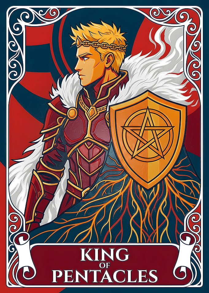 King of Pentacles Tarot Card Art