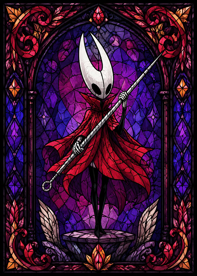 Hornet Stained Glass Hollow Knight Art