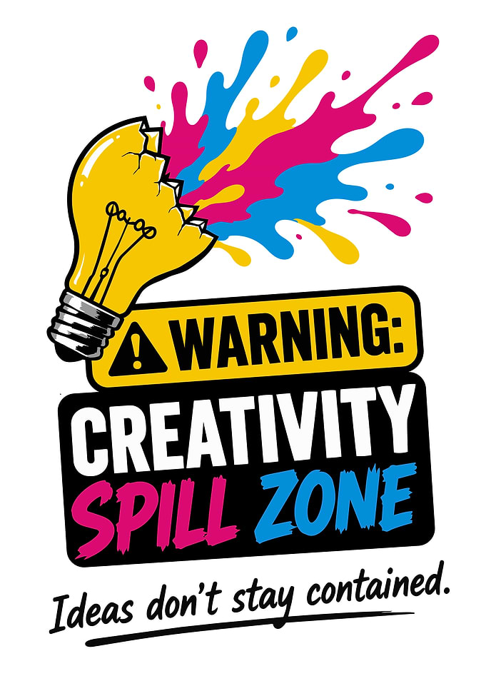 Creativity Spill Zone Lightbulb Explosion