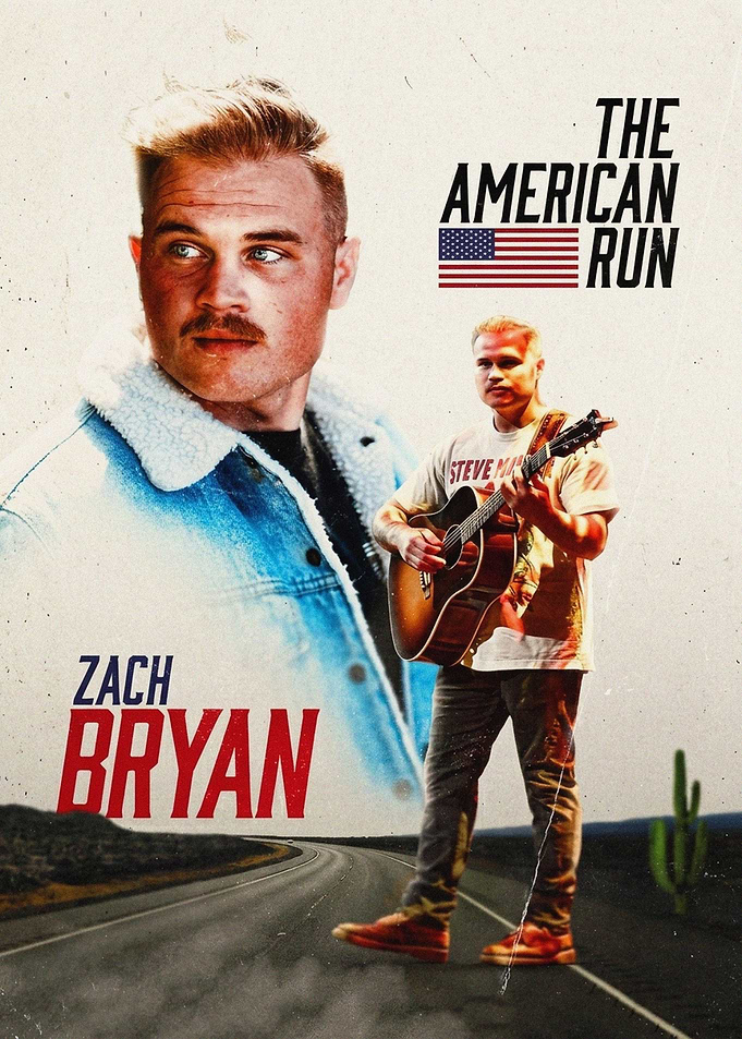Zach Bryan The American Run Poster