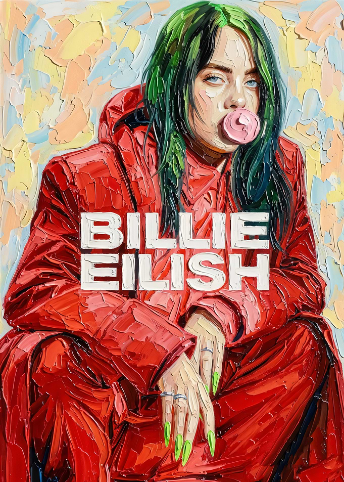 Billie Eilish Oil Painting Portrait