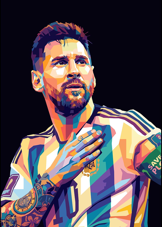 Lionel Messi Pop Art Portrait