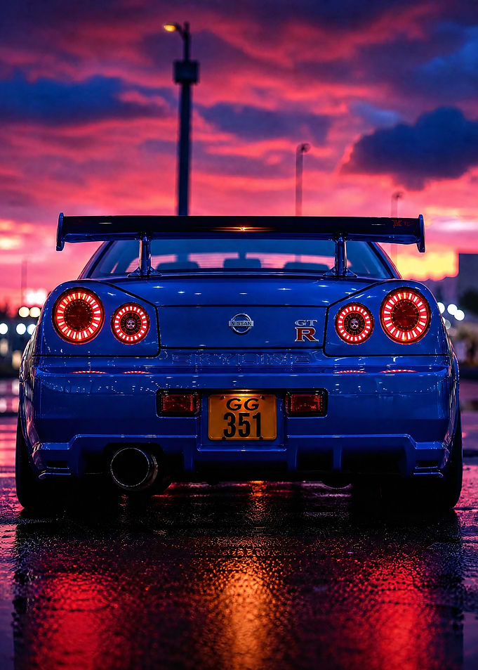 Nissan Skyline GT-R R34 Sunset