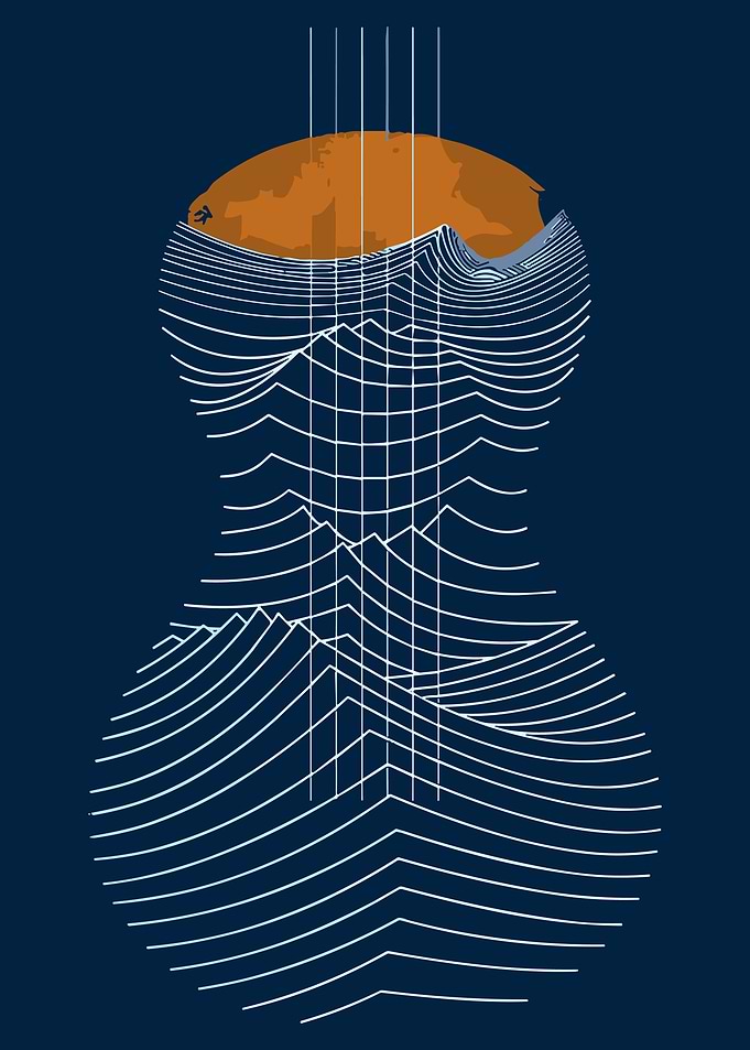 Joy Division Unknown Pleasures Guitar Wall Art Minimalist Music Poster