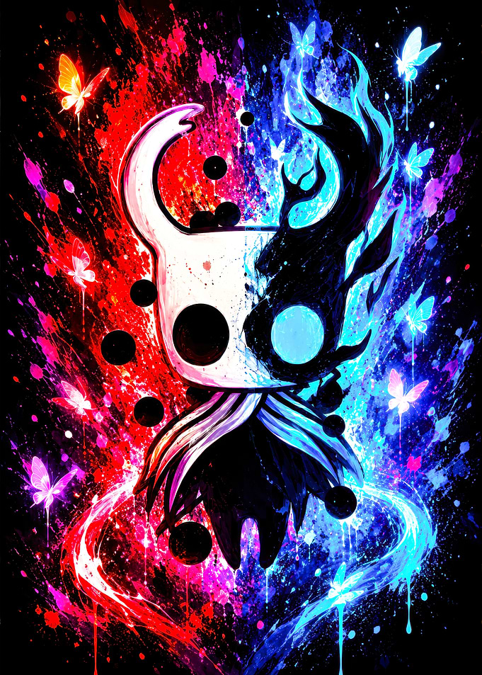 Hollow Knight Dual Color Splash Art