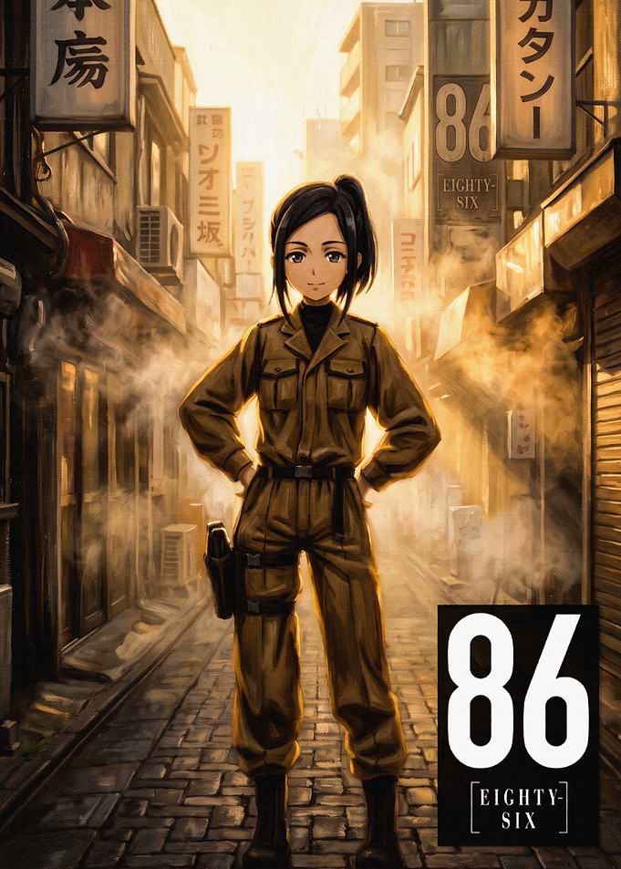 86 Eighty-Six Anime Character Illustration