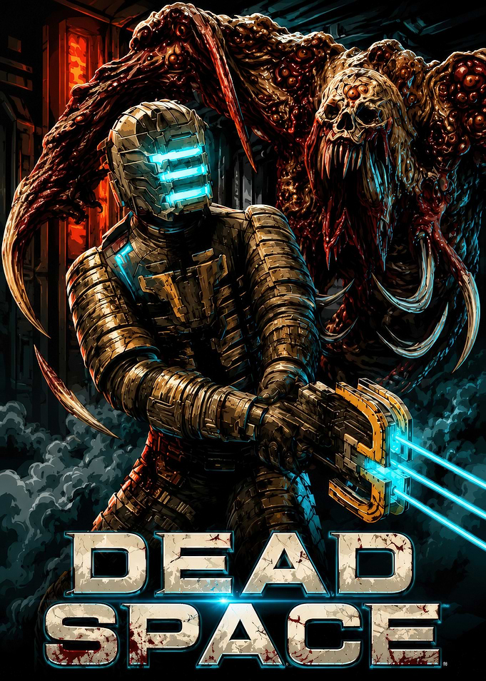 Dead Space Isaac Clarke and Necromorph