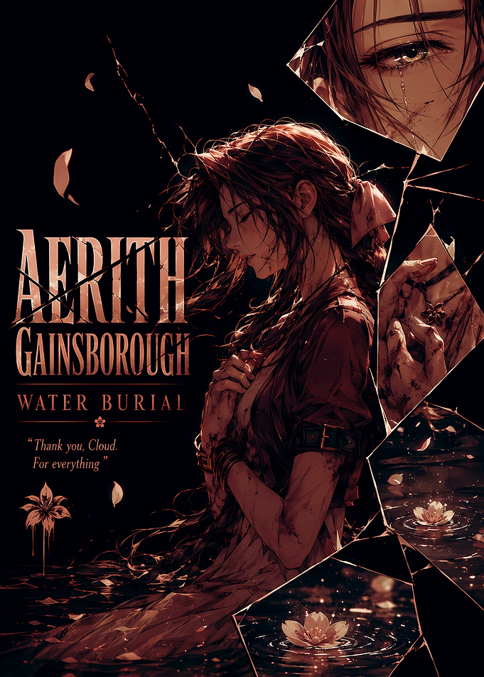 Aerith Gainsborough Water Burial Poster