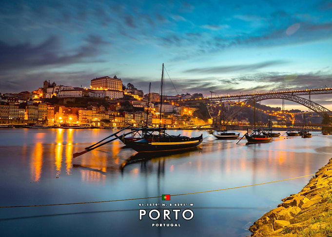 Porto Portugal Sunset River View